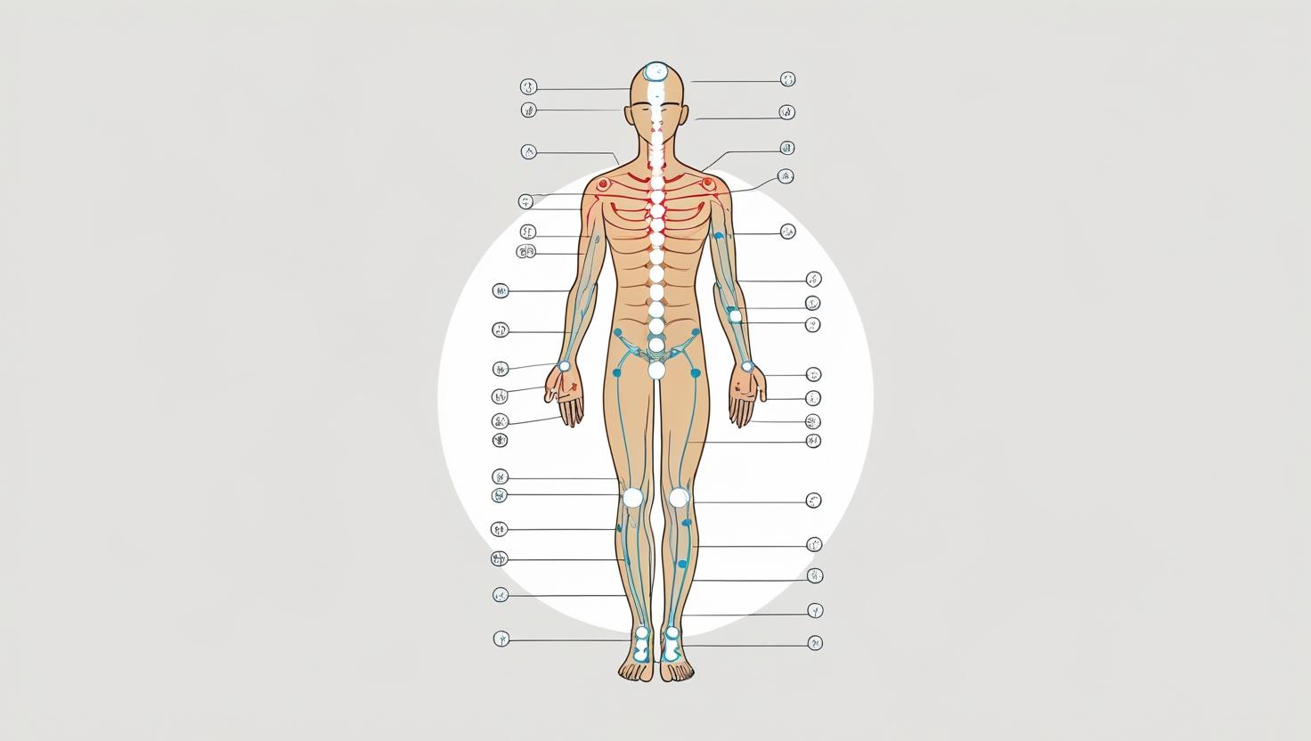 Sơ đồ kinh lạc và huyệt đạo – hệ thống dẫn truyền khí trong cơ thể.