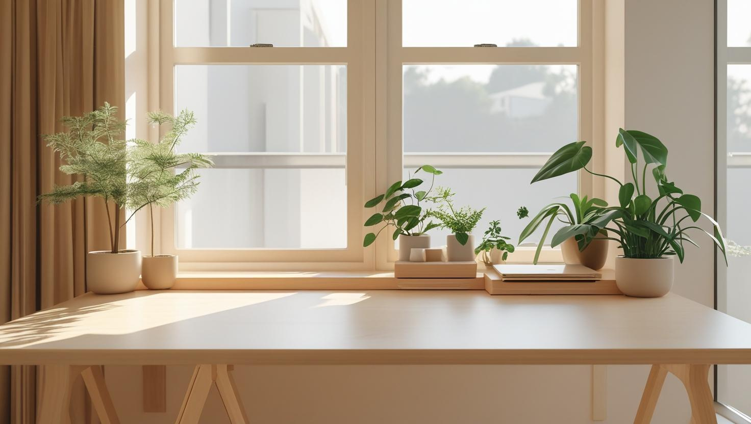 Bàn làm việc gọn gàng, hợp Phong Thuỷ mang lại năng lượng tích cực.